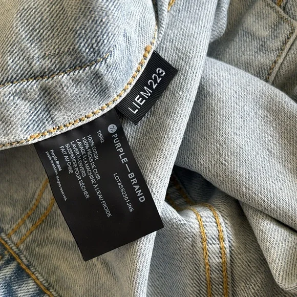Purple Brand Light Blue Denim Vest